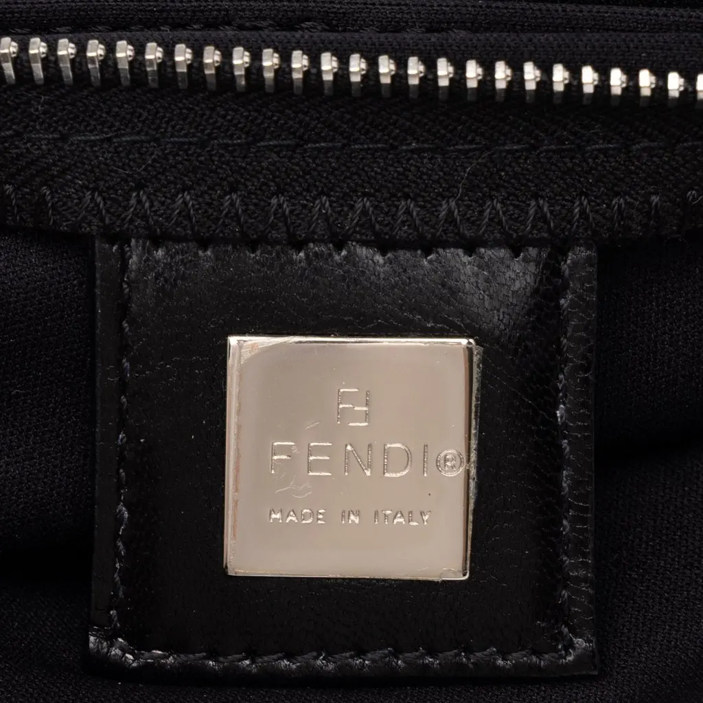 Fendi Jersey Baguette Crossbody Black Cotton Good - Box View