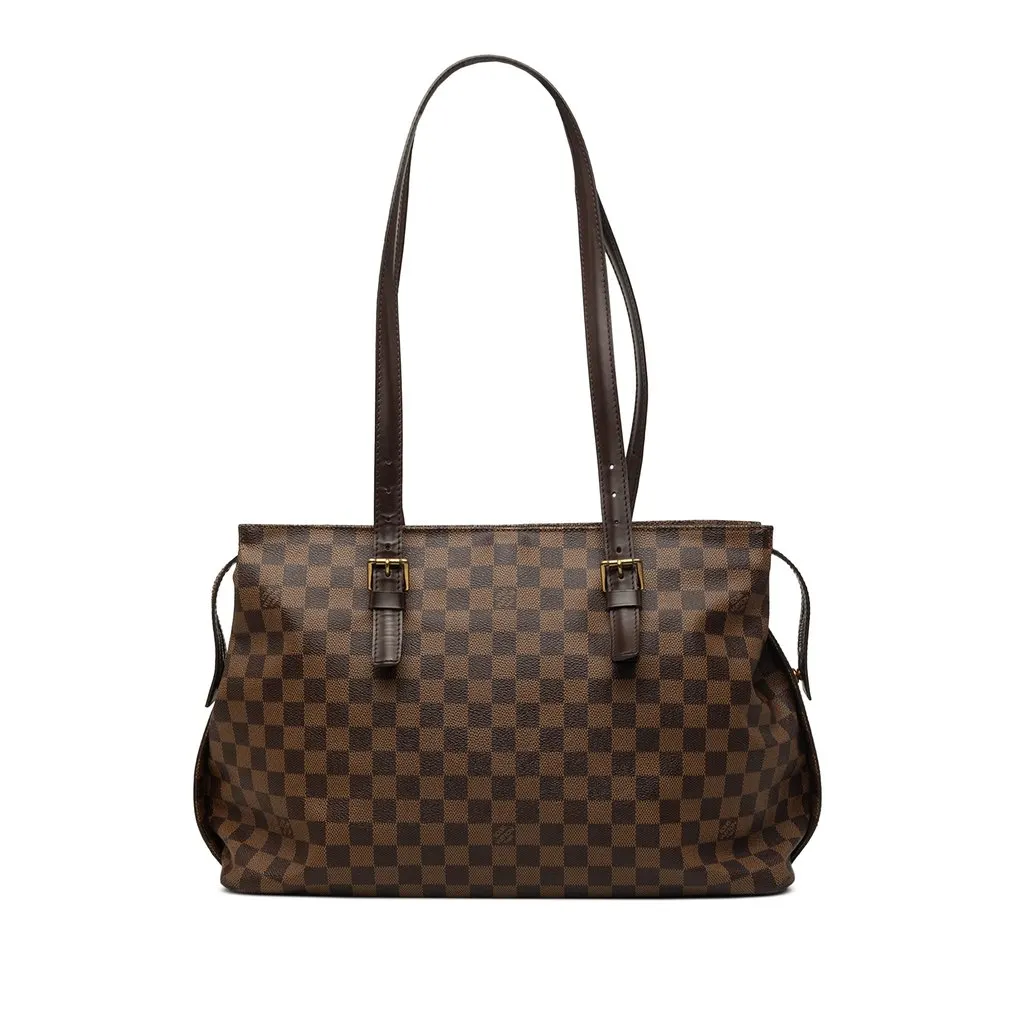 Louis Vuitton Damier Ebene Chelsea Brown Canvas Good - Front View