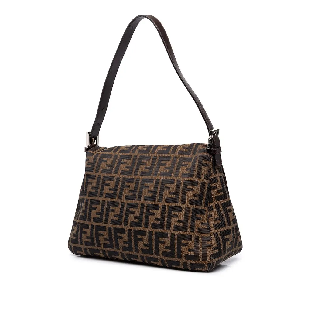 Fendi Zucca Canvas Mamma Forever Brown Canvas Good - Back View