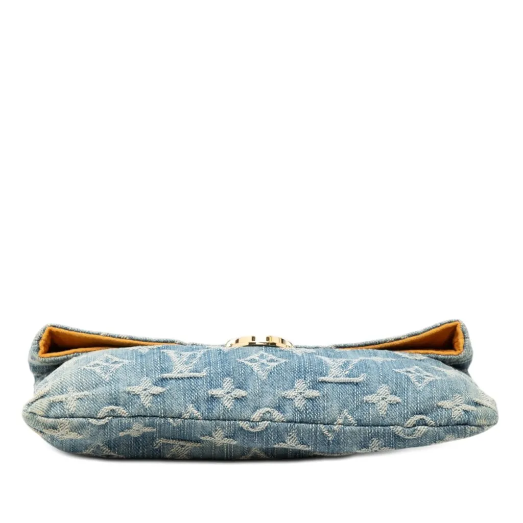 Louis Vuitton Monogram Denim Pochette Plate Blue Very good - Inside View