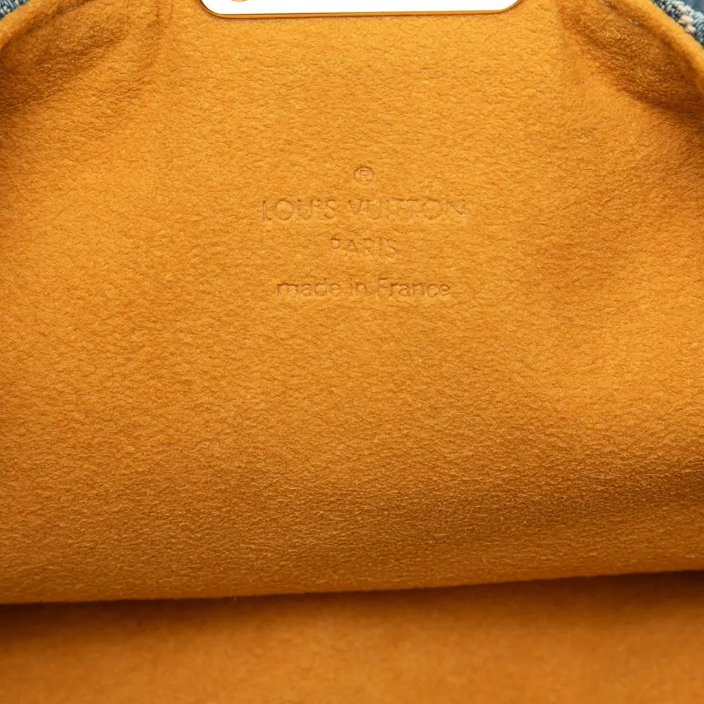 Louis Vuitton Monogram Denim Pochette Plate Blue Very good - Box View