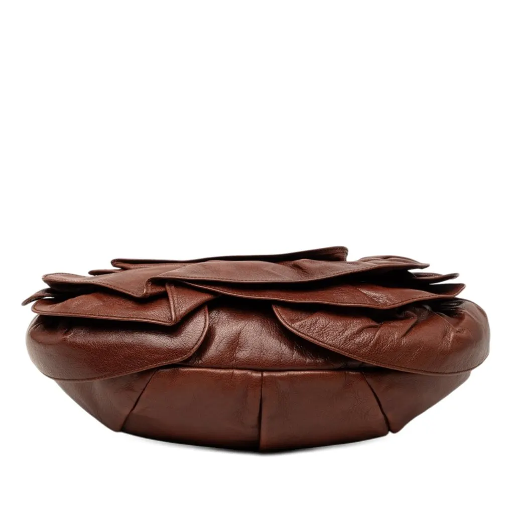 Saint Laurent Leather Nadja Rose Petal Shoulder Bag Brown Leather Very good - Inside View