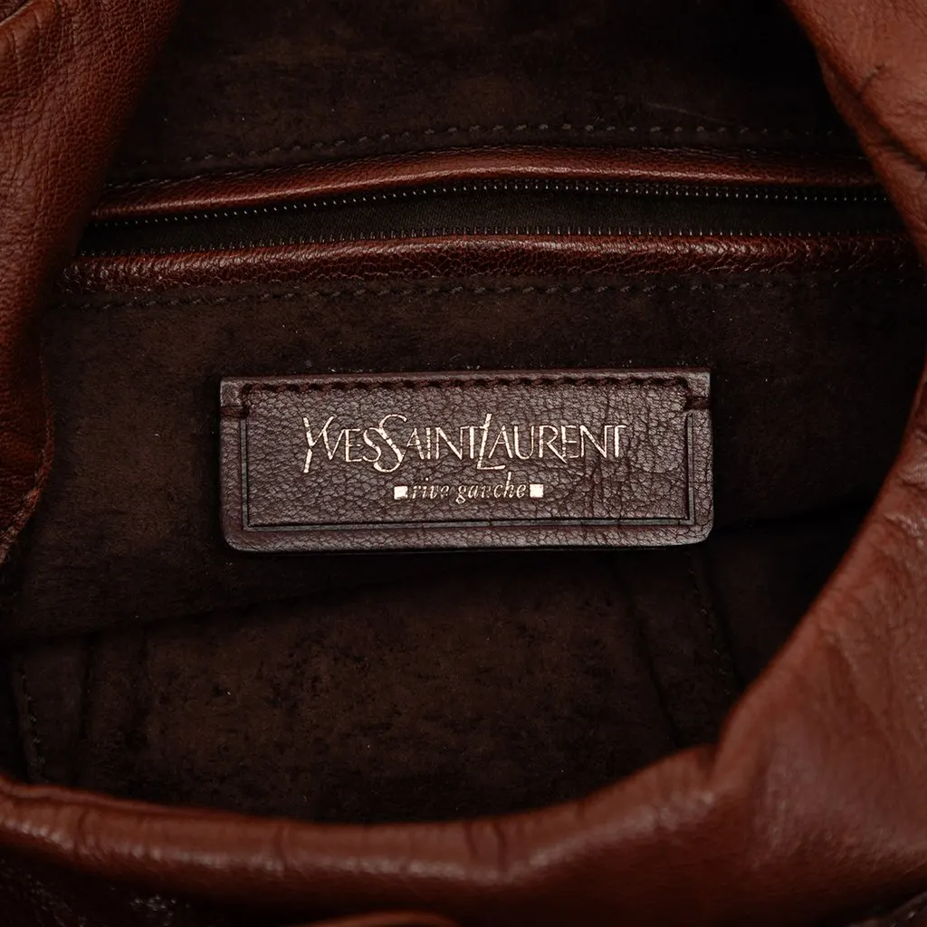 Saint Laurent Leather Nadja Rose Petal Shoulder Bag Brown Leather Very good - Box View