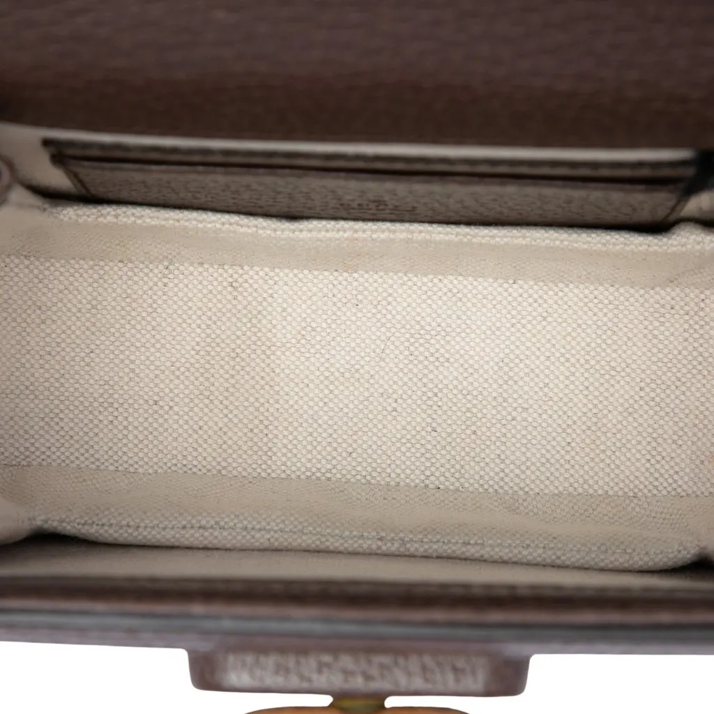 Gucci Mini Jumbo GG Canvas 1947 Bamboo Top Handle Bag Beige Canvas Very good - Model View