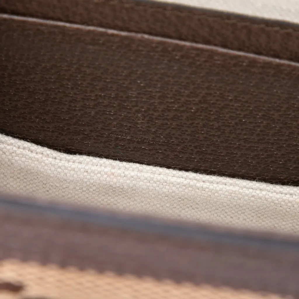 Gucci Mini Jumbo GG Canvas 1947 Bamboo Top Handle Bag Beige Canvas Very good - Box View