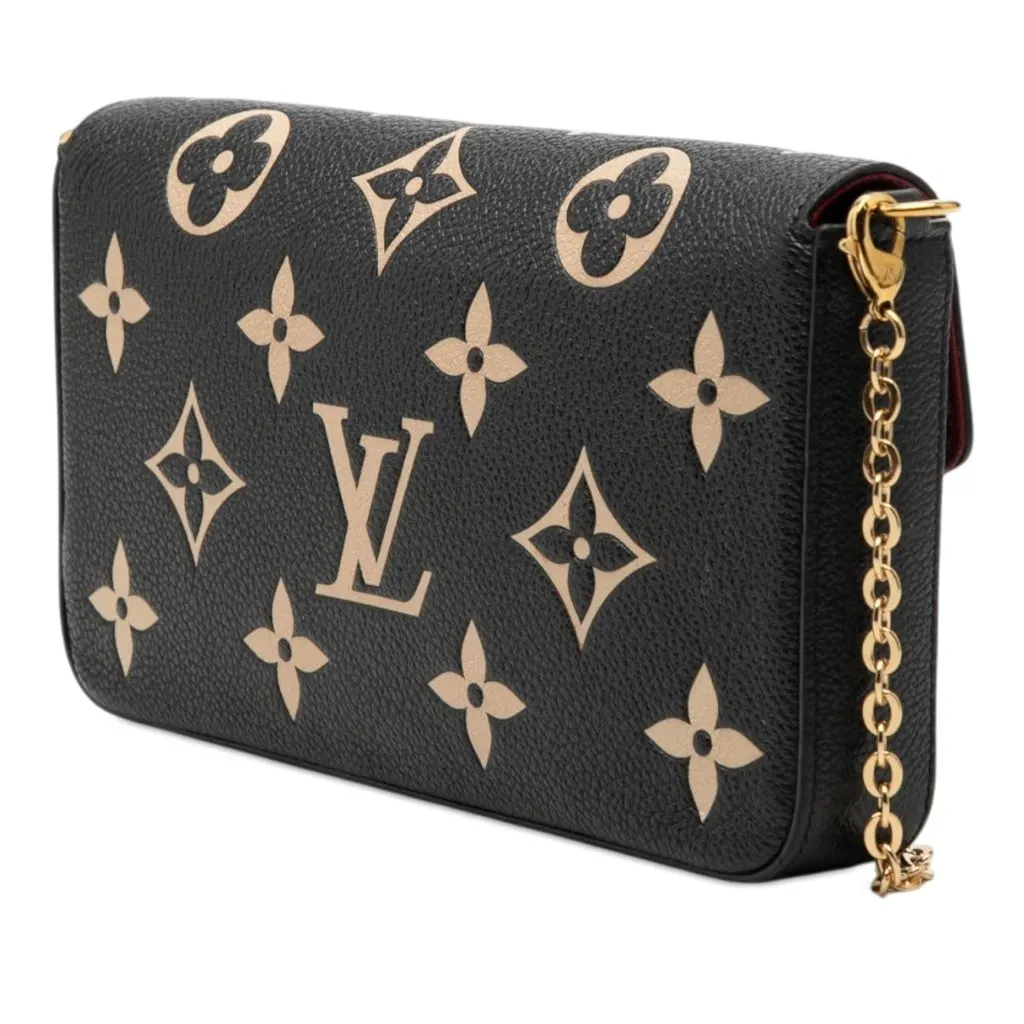 Louis Vuitton Bicolor Monogram Empreinte Pochette Felicie Black Leather Very good - Back View