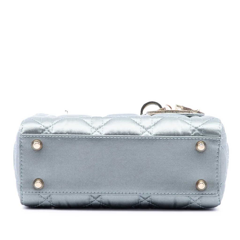 Dior Mini Satin Cannage Swarovski Crystal Lady Dior Grey Satin Very good - Inside View