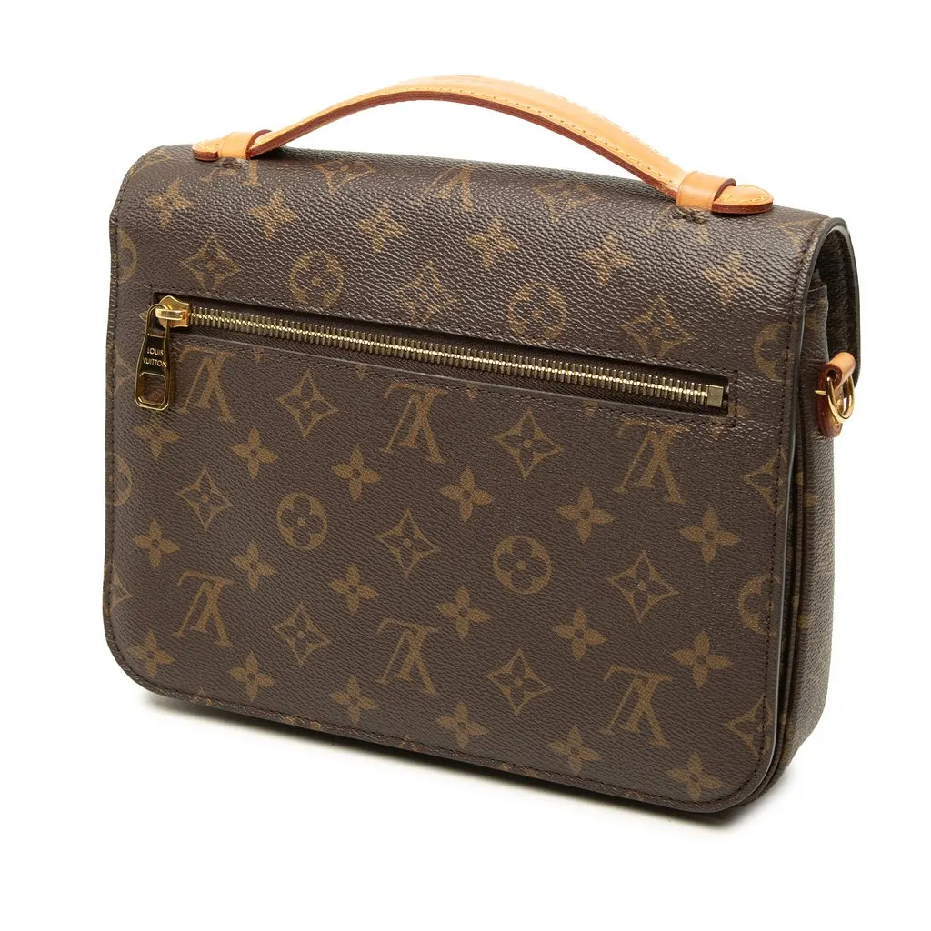 Louis Vuitton Monogram Pochette Metis Brown Canvas Very good - Back View
