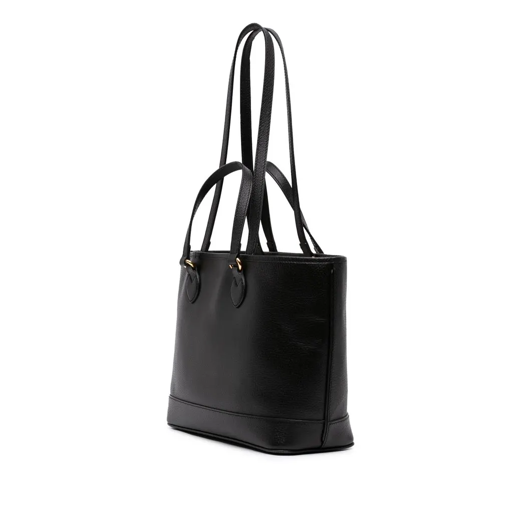 Gucci Small Calfskin Ophidia Tote Black Leather Good - Back View