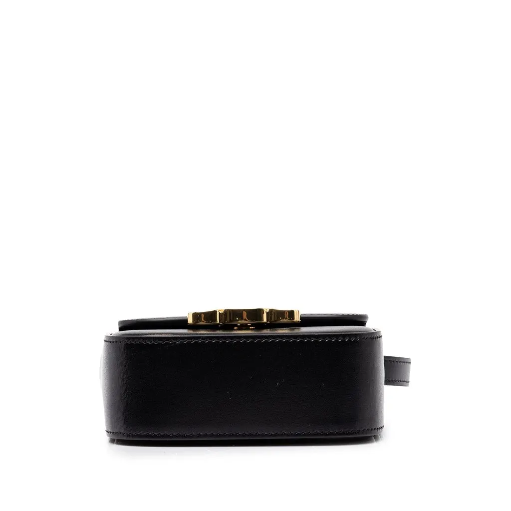 Celine Mini Shiny Calfskin Triomphe Crossbody Black Leather Very good - Inside View