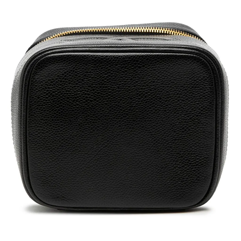 Chanel CC Caviar Vanity Case Black Leather Very good - Inside View