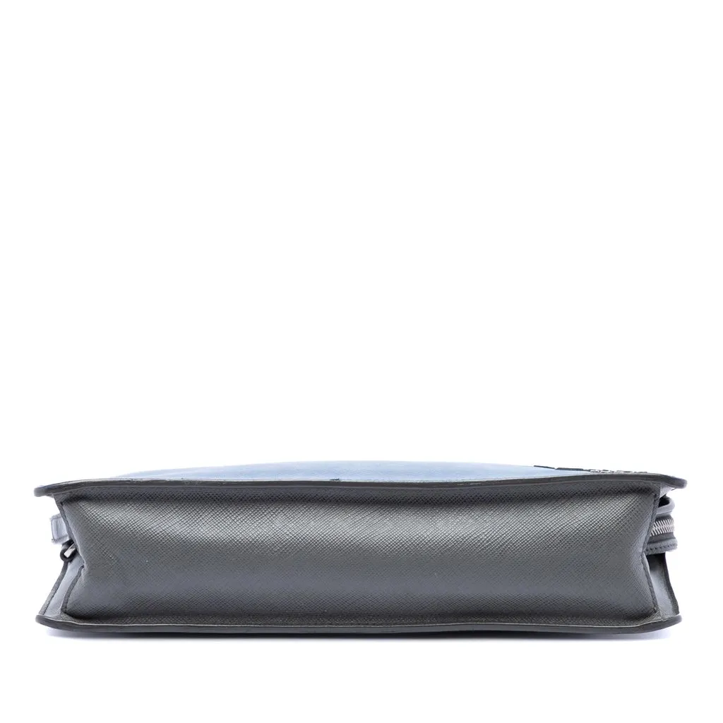 Prada Saffiano Cruise Ship Voyage Clutch Blue Leather Very good - Inside View