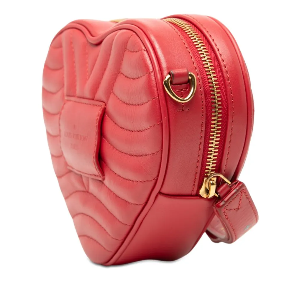 Louis Vuitton Calfskin Embellished New Wave Love Lock Crossbody Red Leather Very good - Back View