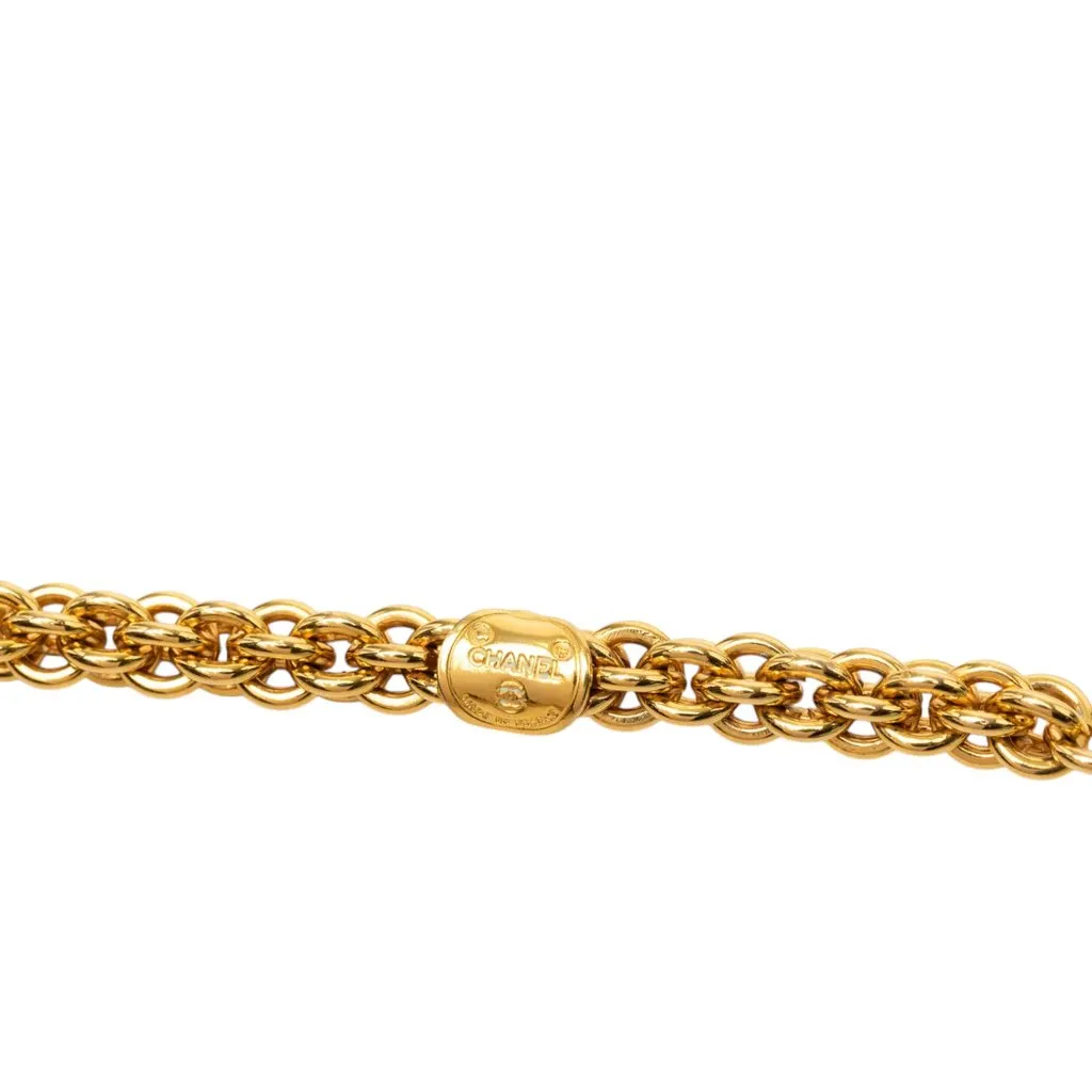 Chanel CC Gold Plated Pendant Necklace Gold Metal Very good - Inside View