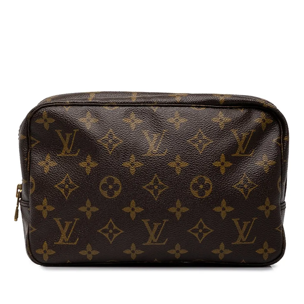 Louis Vuitton Monogram Trousse Toilette 23 Brown Canvas Good - Front View