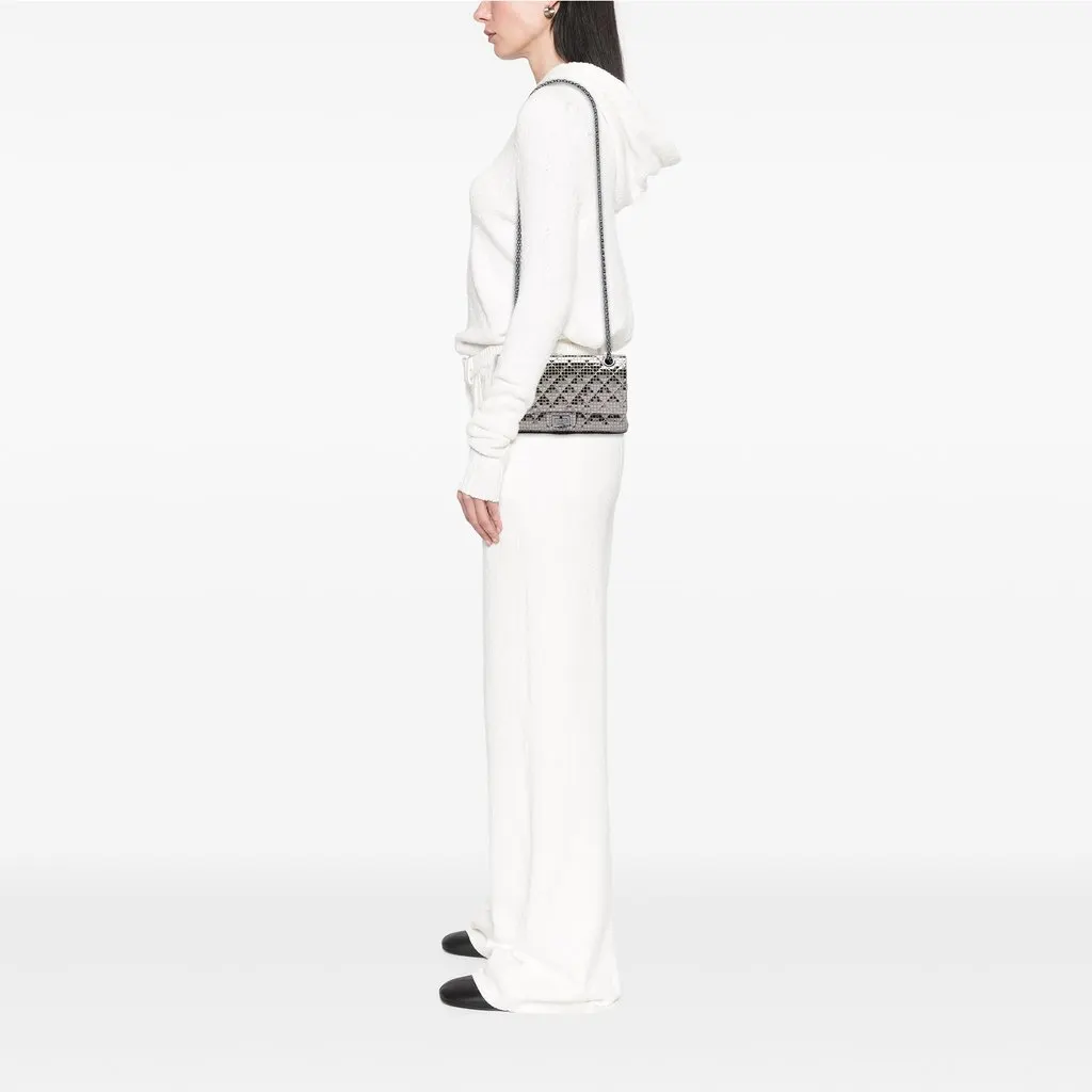 Chanel Quilted Mirror Calfskin and Suede Reissue 2.55 Double Flap 225 Silver Leather Very good - Box View