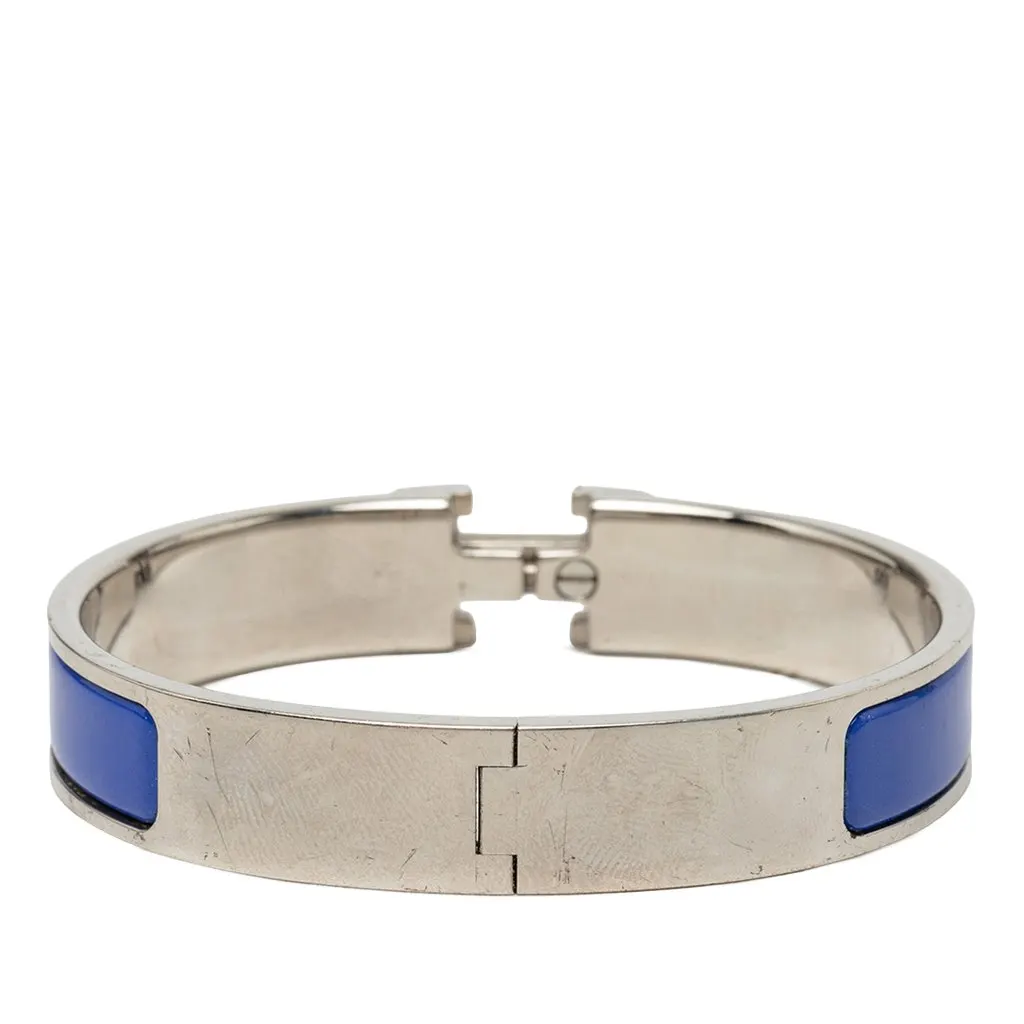 Hermès Narrow Enamel Clic H Bracelet PM Blue Very good - Inside View