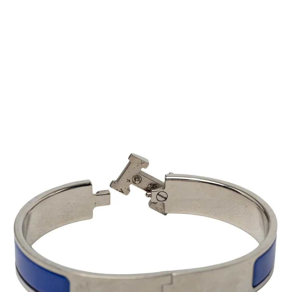 Hermès Narrow Enamel Clic H Bracelet PM Blue Very good - Box View