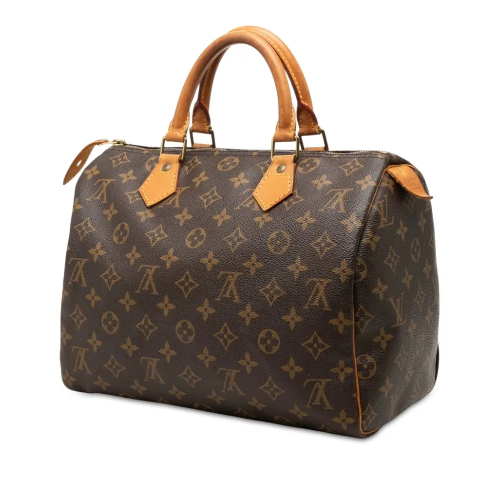 Louis Vuitton Monogram Speedy 30 Brown Canvas Good - Back View