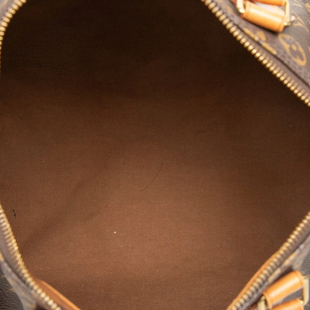 Louis Vuitton Monogram Speedy 30 Brown Canvas Good - Model View