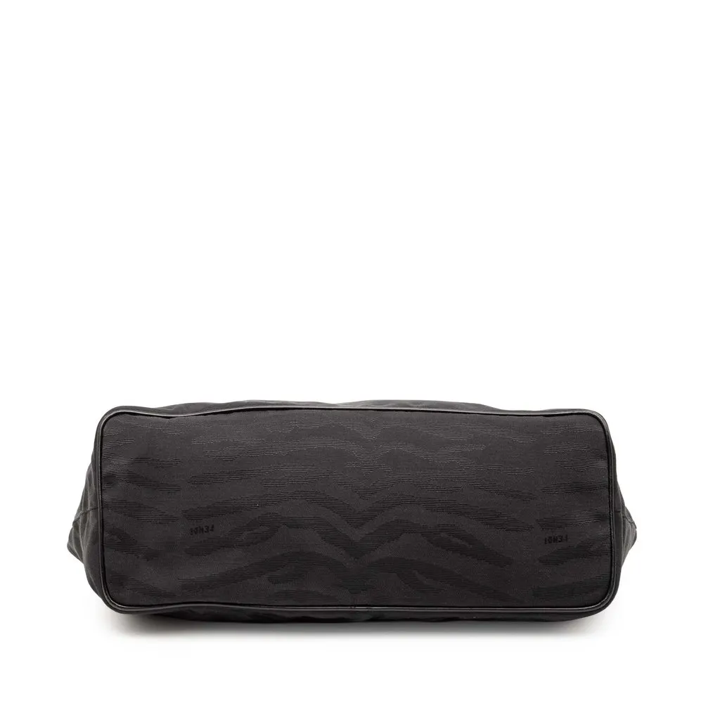 Fendi Canvas Tiger Print Tote Black Very good - Inside View