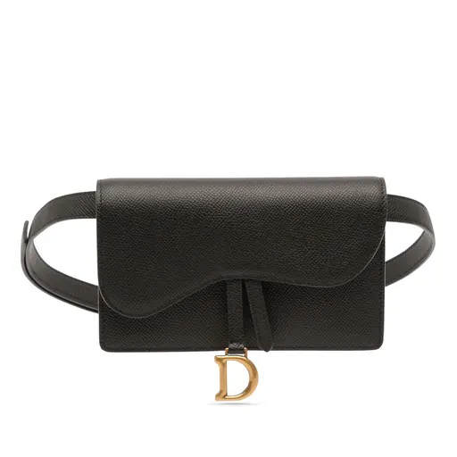 Dior Grained Calfskin Saddle Belt Pouch