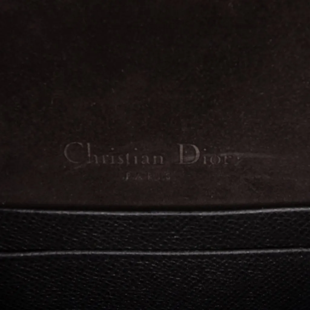 Dior Grained Calfskin Saddle Belt Pouch Black Leather Very good - Box View