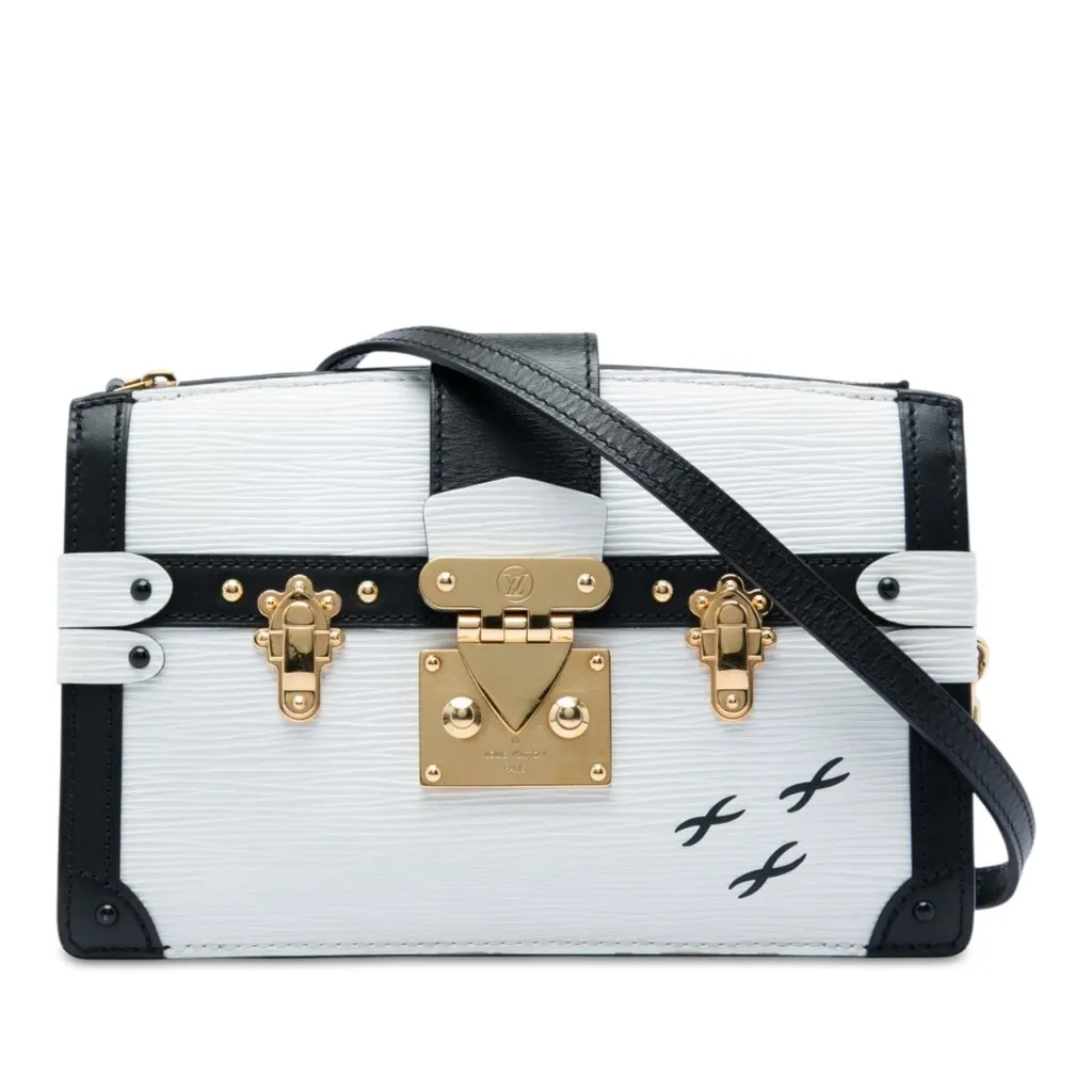 Louis Vuitton Epi Trunk Clutch White Leather Very good - Front View