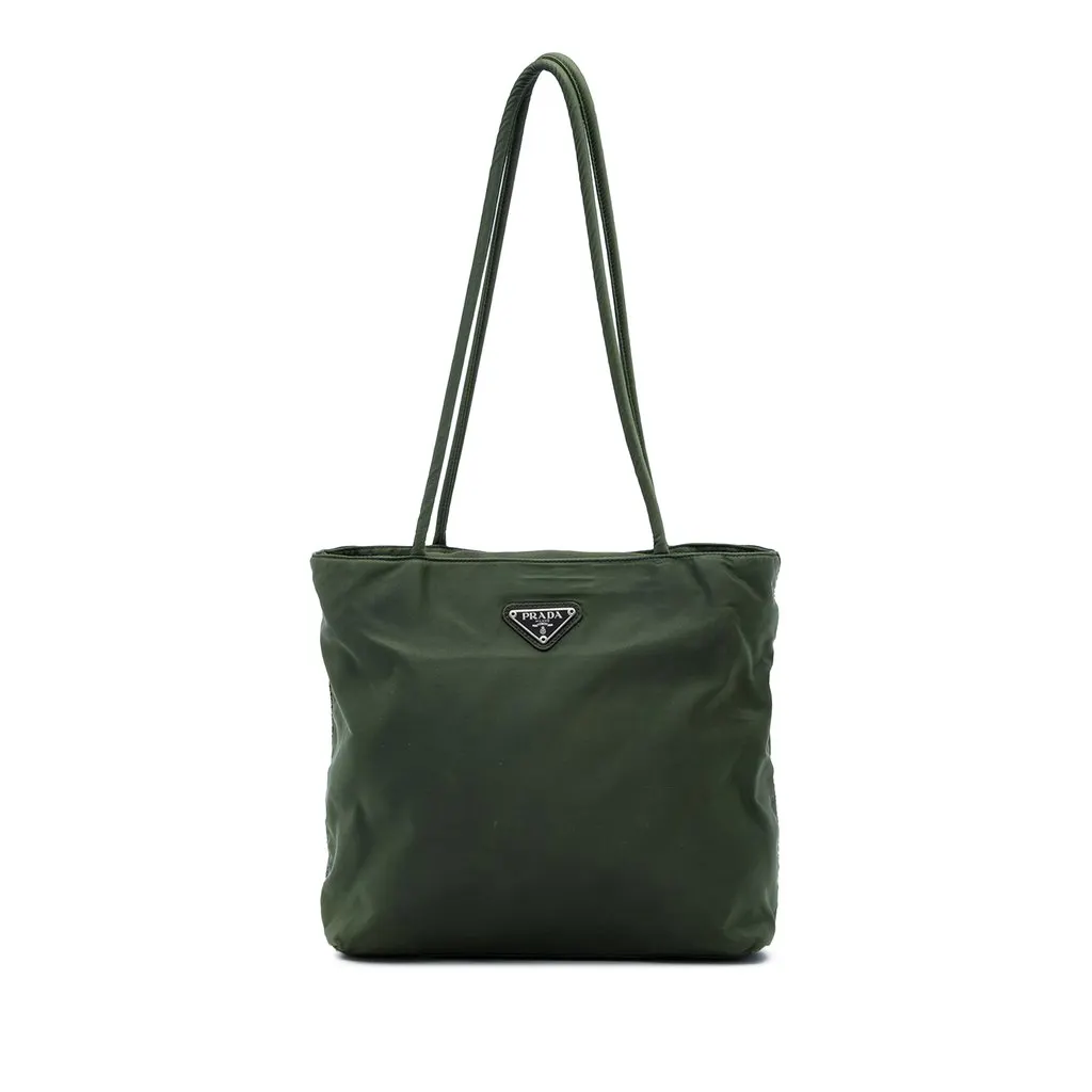 Prada Tessuto Tote Green Polyamide Very good - Front View