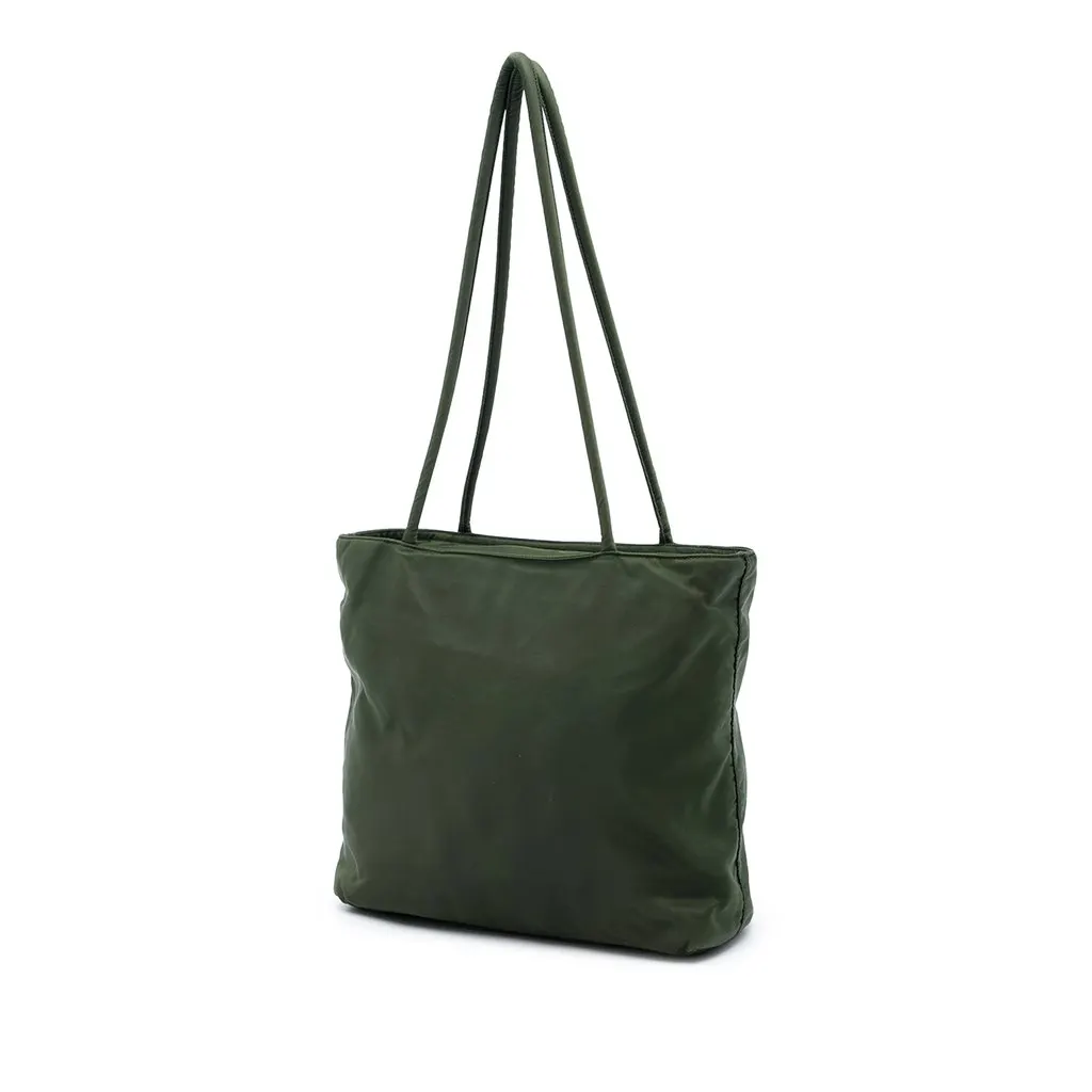 Prada Tessuto Tote Green Polyamide Very good - Back View