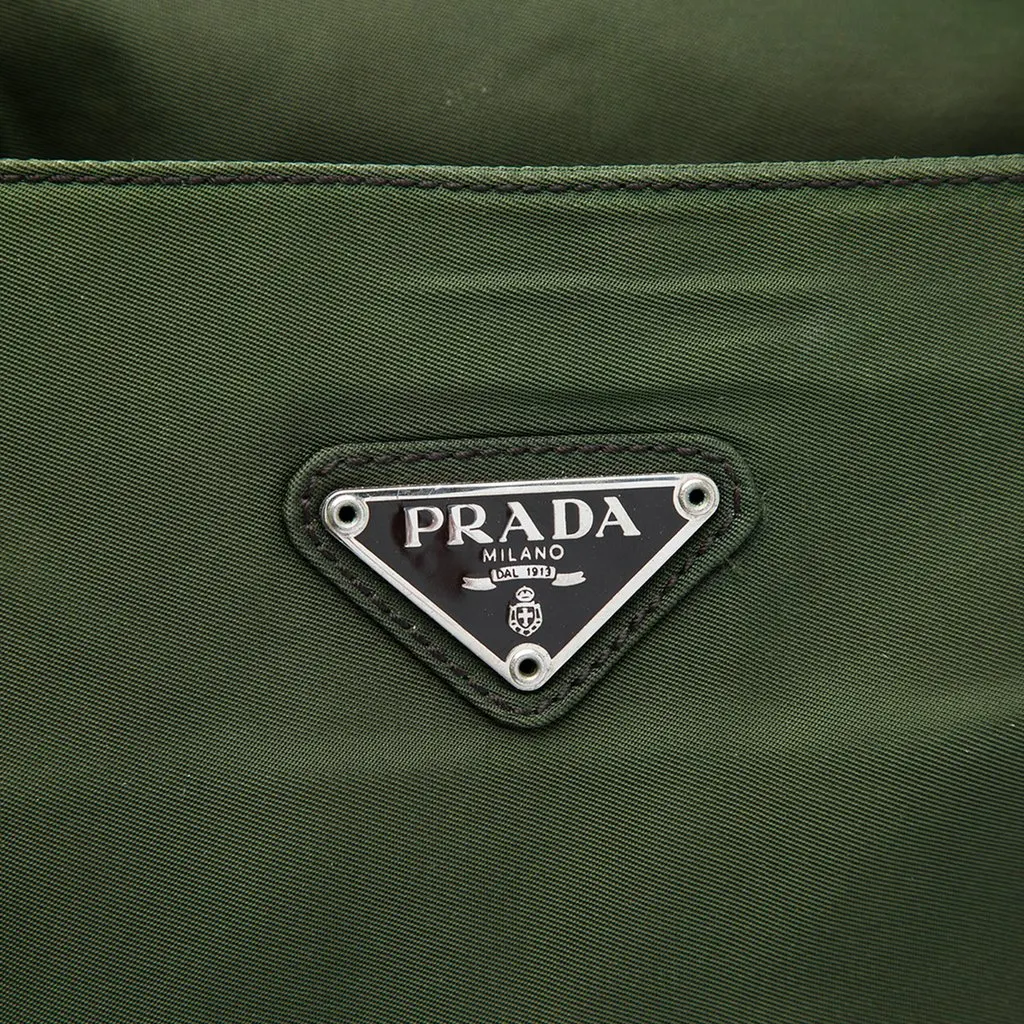 Prada Tessuto Tote Green Polyamide Very good - Box View
