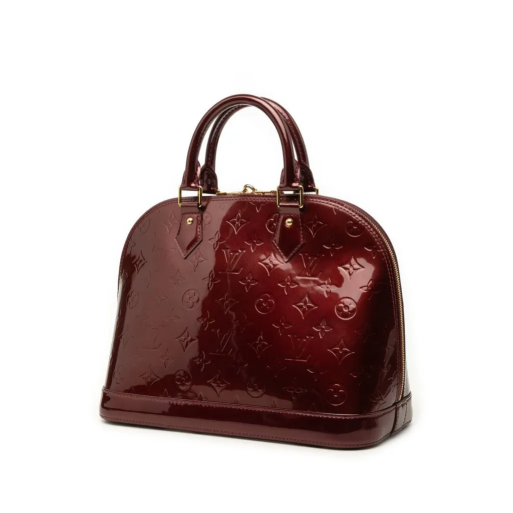 Louis Vuitton Monogram Vernis Alma PM Red Leather Good - Back View