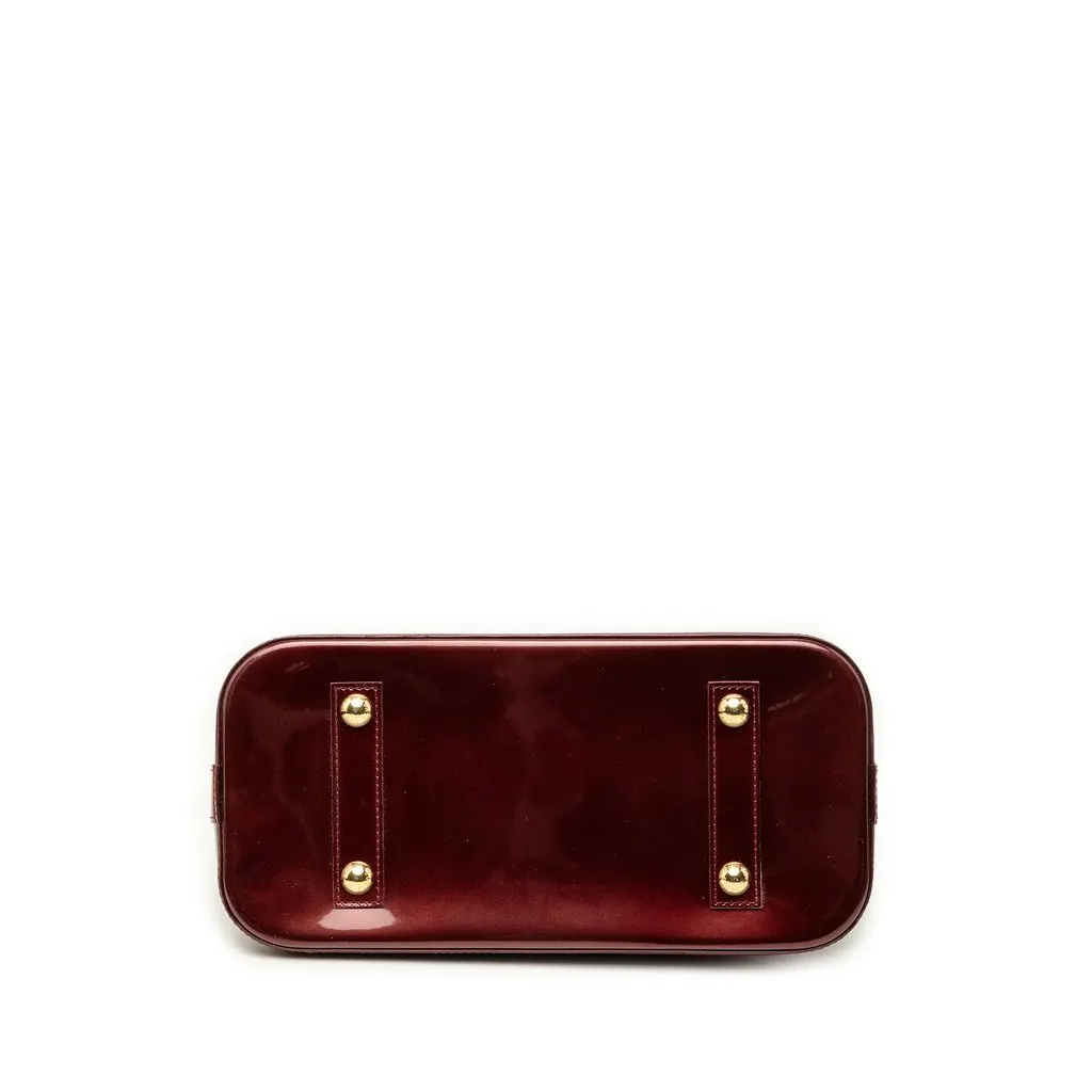 Louis Vuitton Monogram Vernis Alma PM Red Leather Good - Inside View