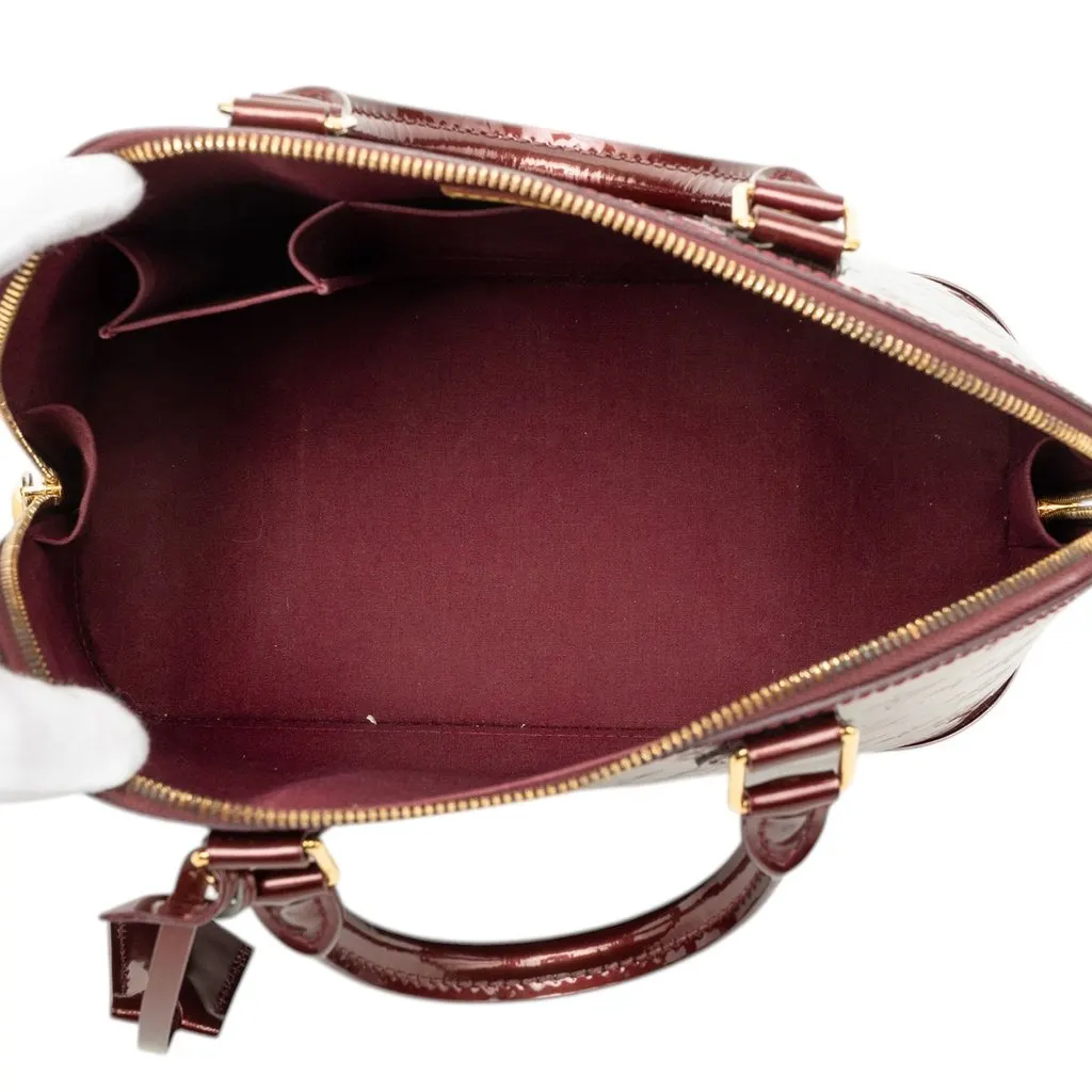 Louis Vuitton Monogram Vernis Alma PM Red Leather Good - Model View