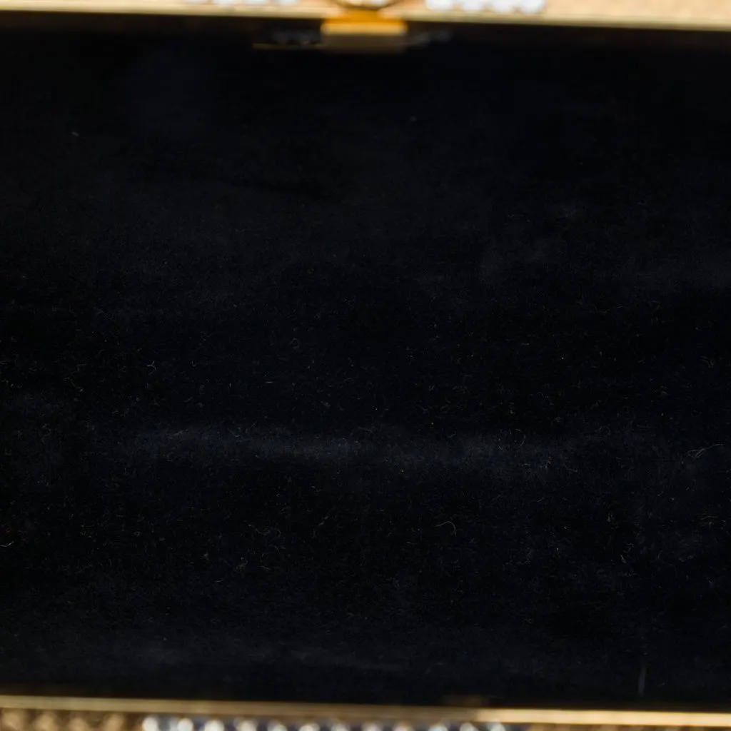 Gucci Brass Minaudiere Clutch on Chain Gold Brass Very good - Model View