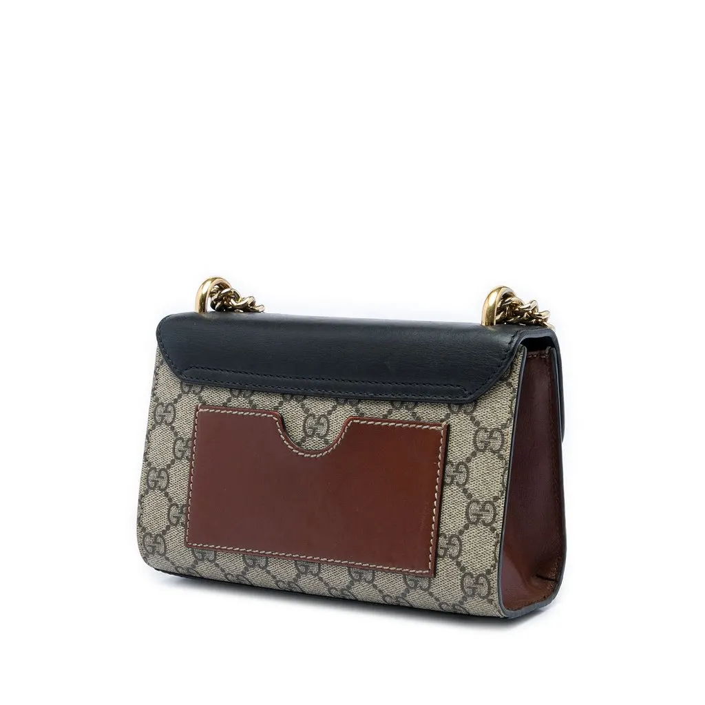 Gucci Small GG Supreme Padlock Crossbody Beige Canvas Very good - Back View