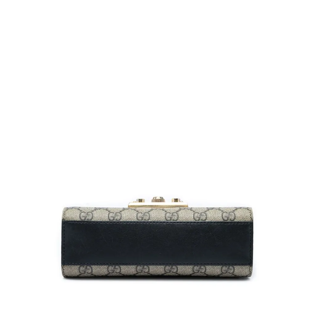 Gucci Small GG Supreme Padlock Crossbody Beige Canvas Very good - Inside View