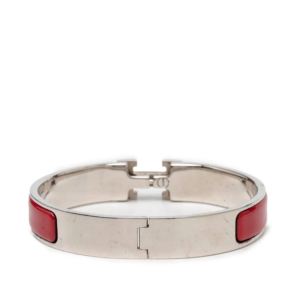 Hermès Narrow Enamel Clic H Bracelet PM Red Very good - Inside View