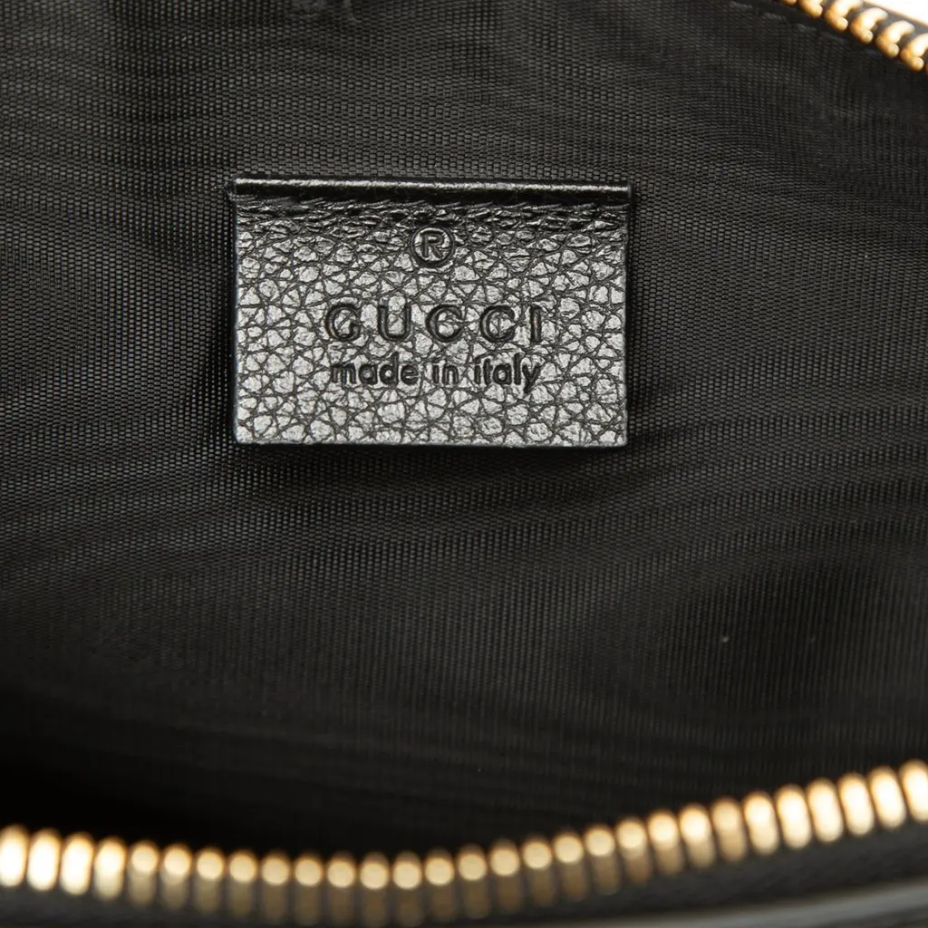 Gucci Grained Calfskin Zumi Zip Pouch Black Leather Very good - Box View