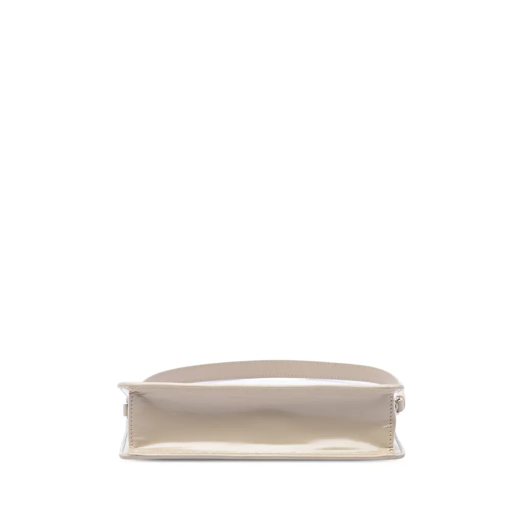 Prada Mini Spazzolato Leather Shoulder Bag Beige Leather Very good - Inside View