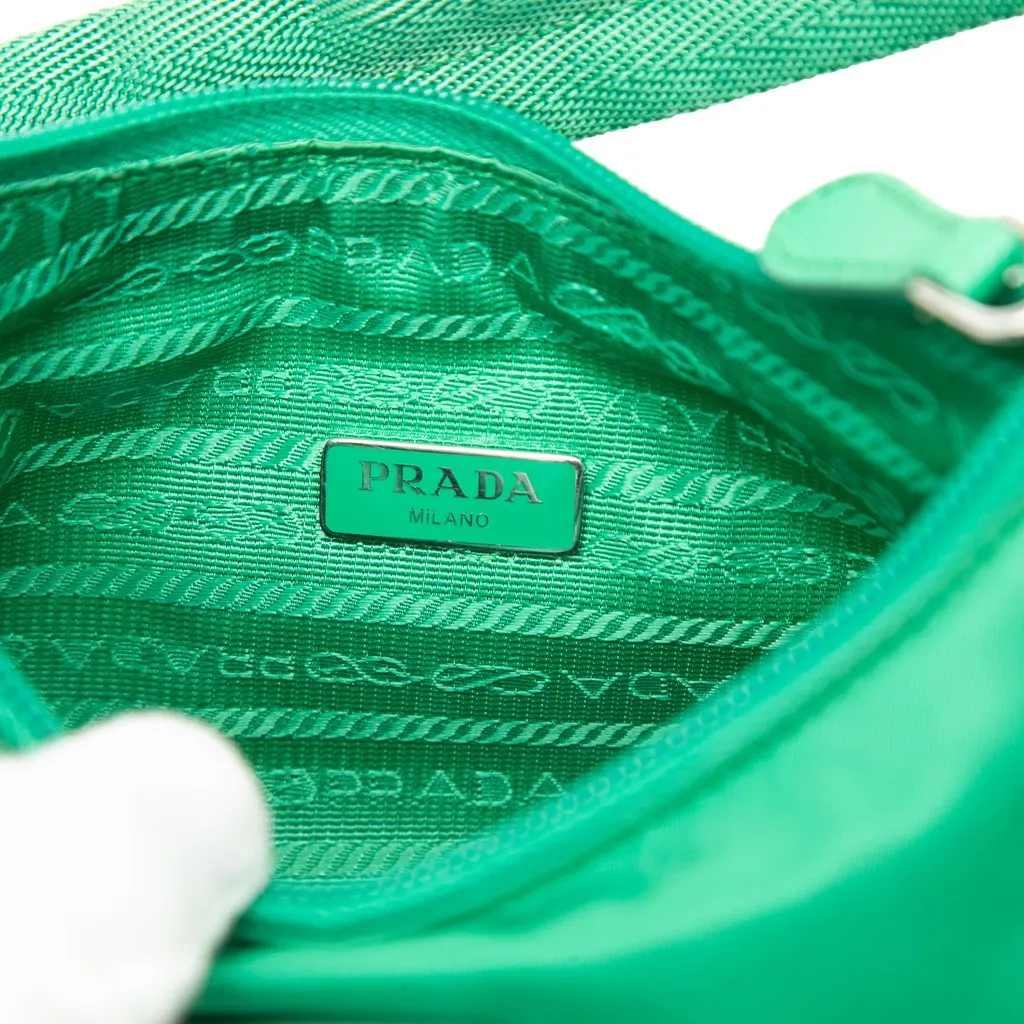 Prada Mini Tessuto Re Edition 2000 Shoulder Bag Green Polyamide Very good - Box View