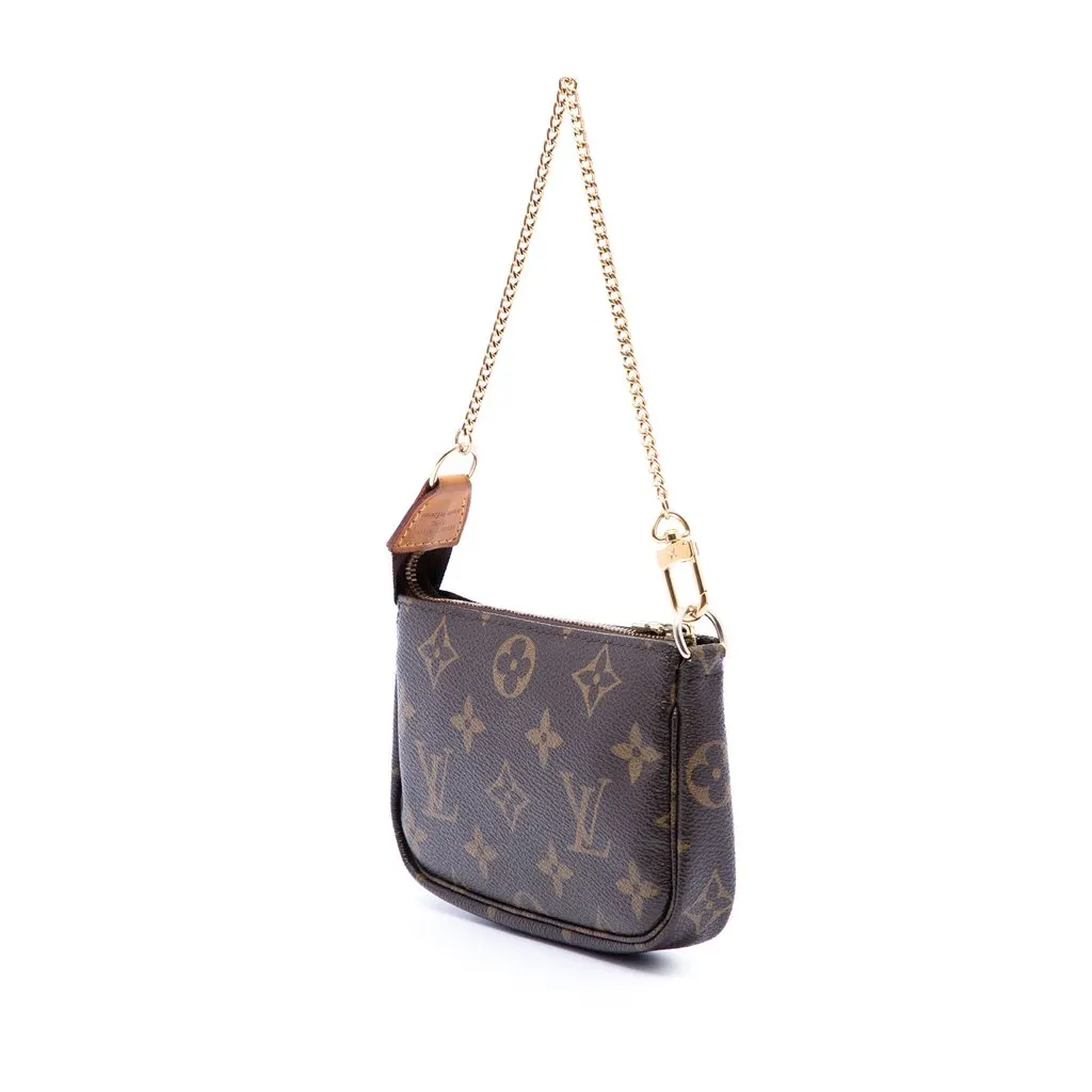 Louis Vuitton Monogram Mini Pochette Accessoires Brown Very good - Back View