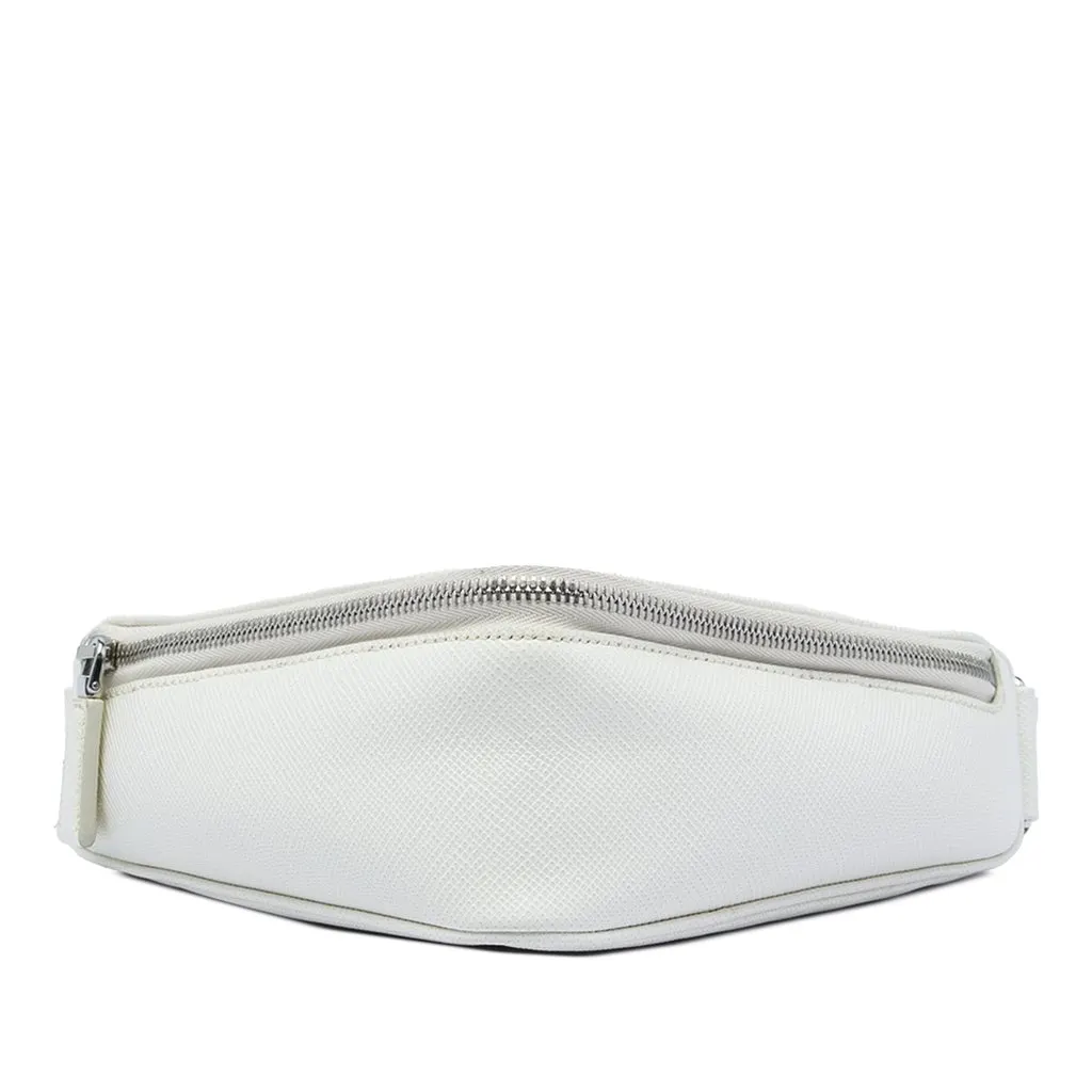 Prada Saffiano Cuir Triangle Convertible Shoulder Bag White Leather Very good - Inside View