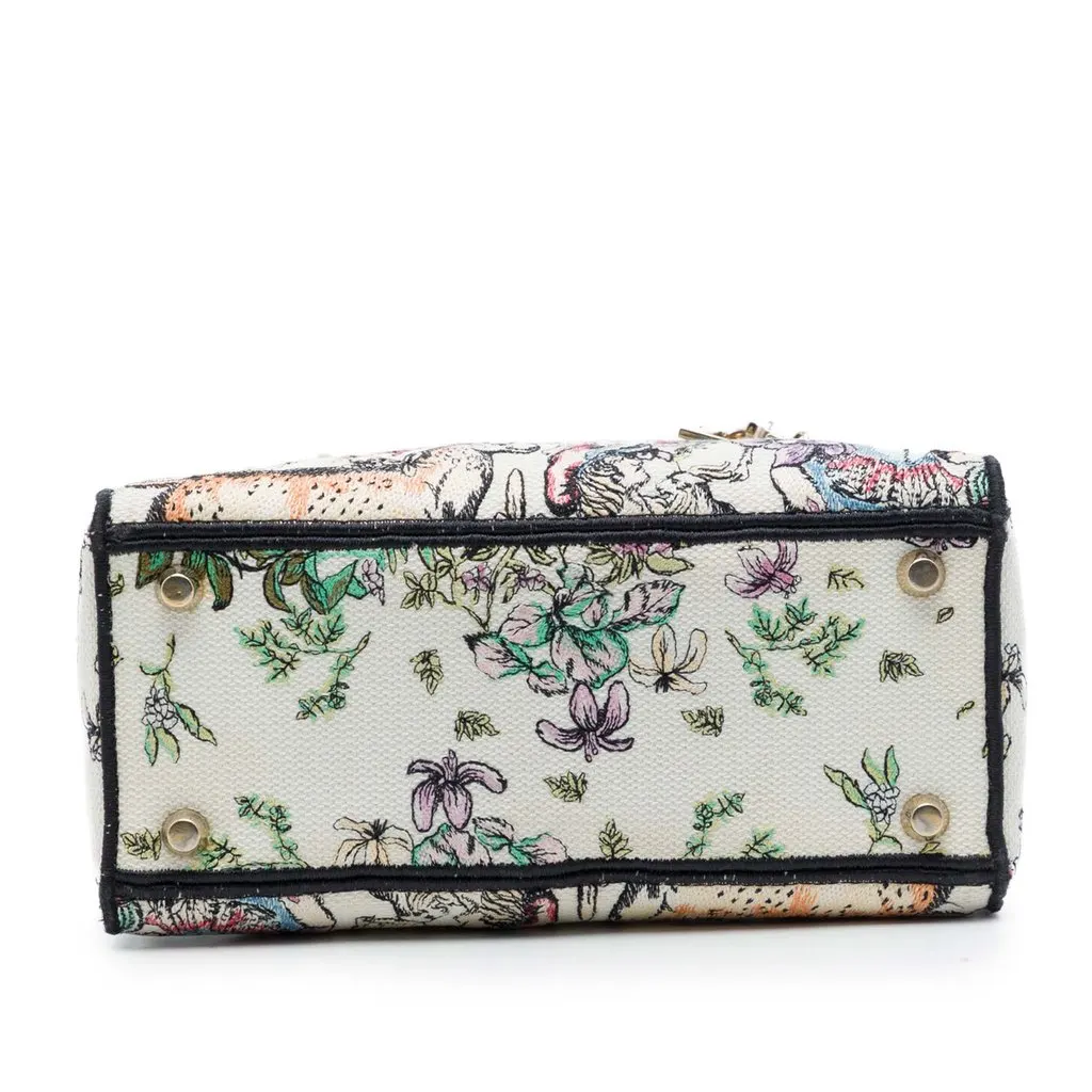 Dior Medium Embroidered Canvas D Constellation Lady D Lite White Very good - Inside View
