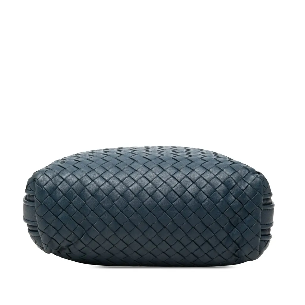 Bottega Veneta Nappa Intrecciato Nodini Double Zip Crossbody Blue Leather Very good - Inside View