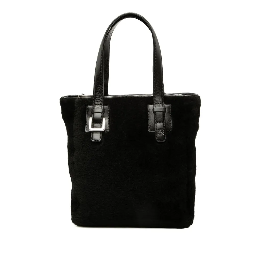 Loewe فرو Anagram عمودية Zip حقيبة توت