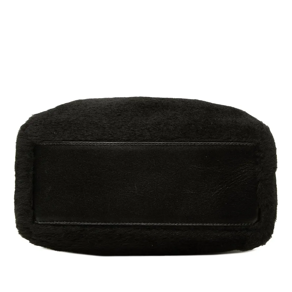 Loewe Shearling Anagram Vertical Zip Tote Black Shearling Very good - Inside View