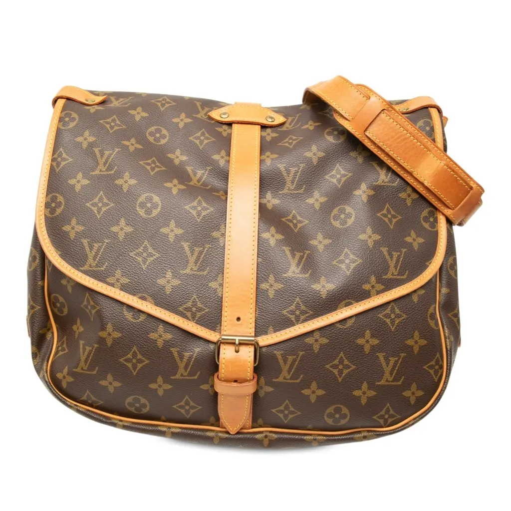 Louis Vuitton Monogram Saumur 35 Brown Very good - Front View
