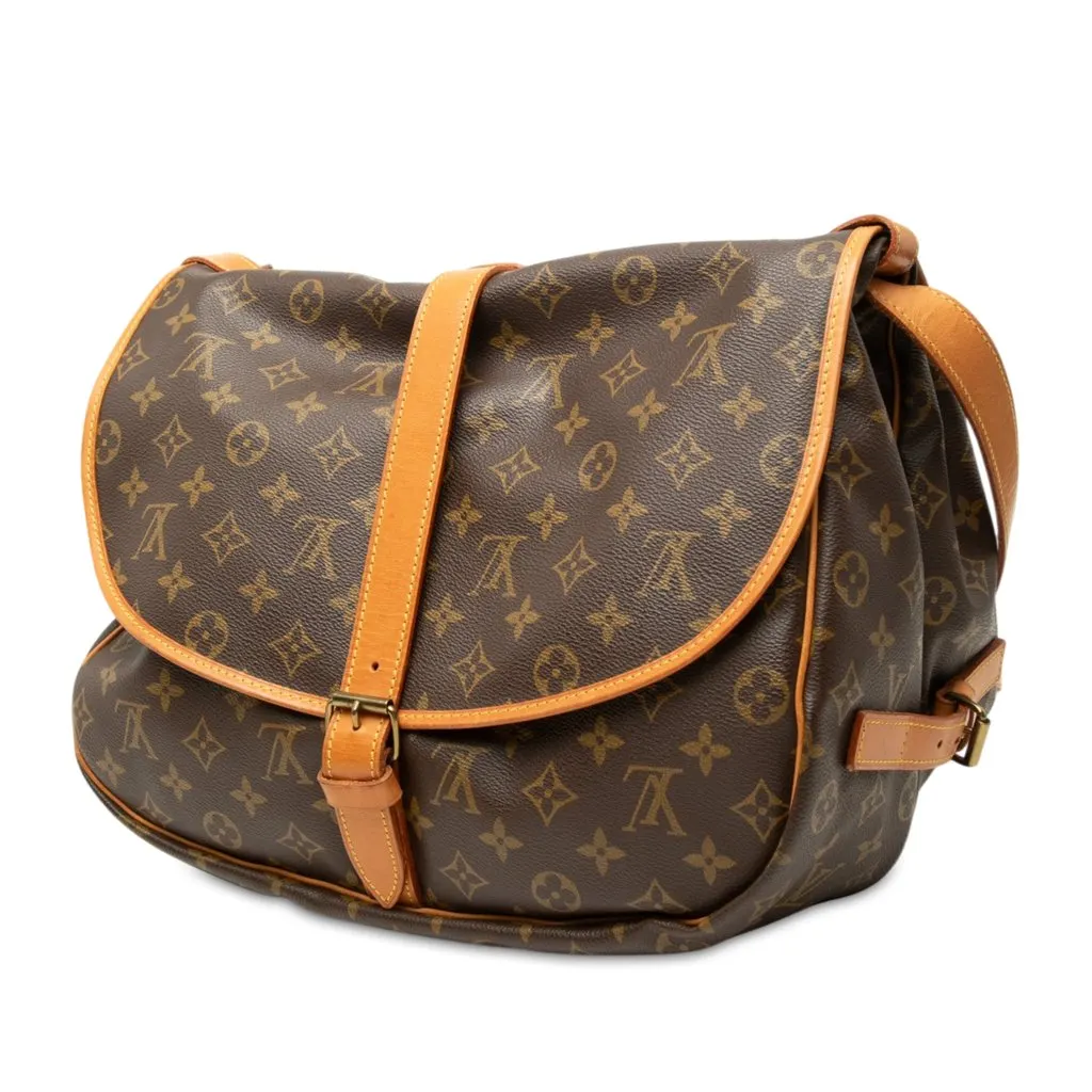 Louis Vuitton Monogram Saumur 35 Brown Very good - Back View