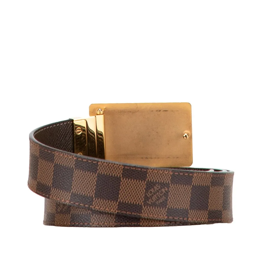 Louis Vuitton Damier Ebene Inventeur Reversible Belt Brown Canvas Very good - Inside View